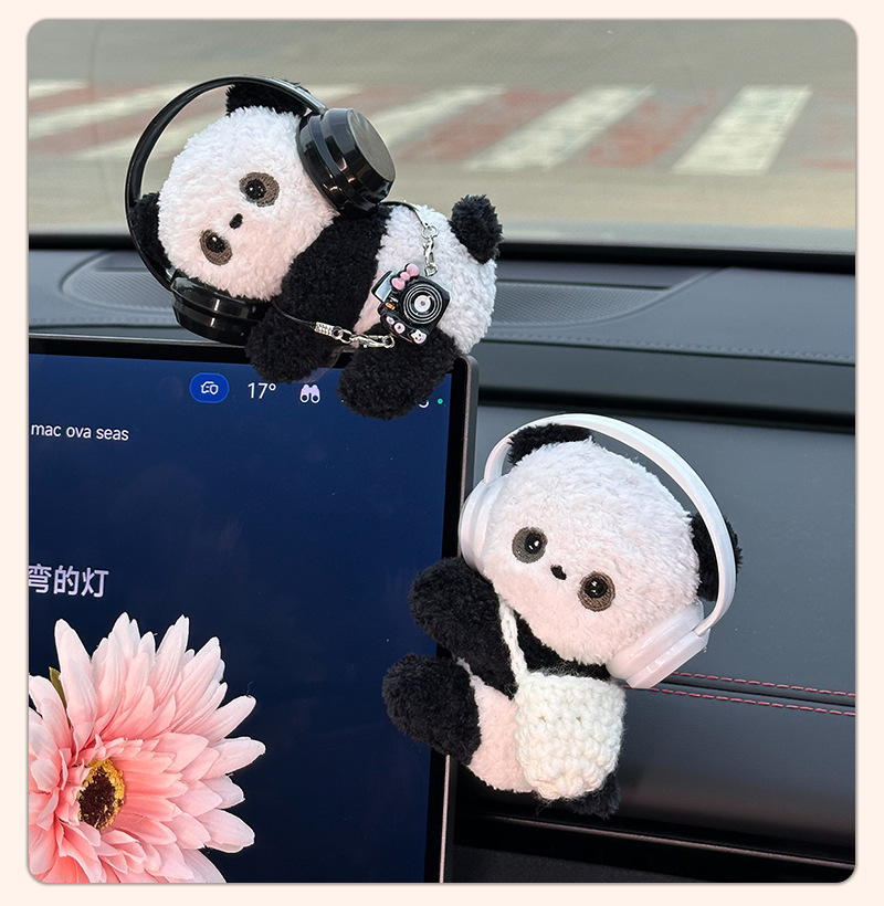 New Car Ornaments, Plush Dolls, Car Center Console Screen Decoration Ornaments, Popular High-End Decorations for Girls