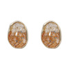 Advanced crystal earings, design sophisticated earrings, high-quality style, champagne color