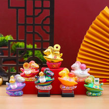 新款网红热卖好寓意唐三彩小胖马盲盒创意生肖桌面摆件节日小礼品