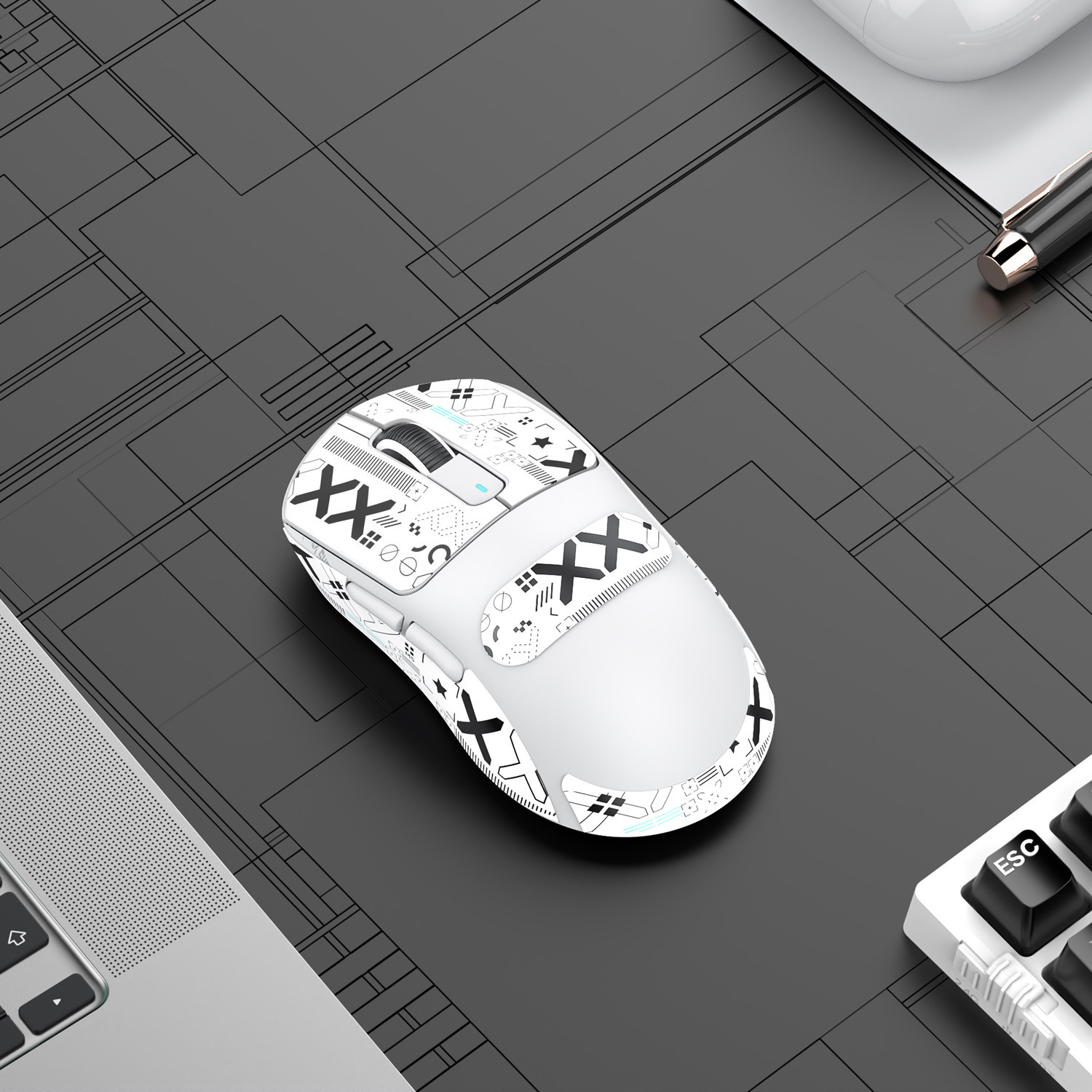 AttackShark X3 Mouse,Lightweight,PAW3395 Sensor,E-sports Game The Third Mock Examination Wireless Mouse,2.4G Wireless+Bluetooth 5.2+Type-C,26000DPI_voghion.com