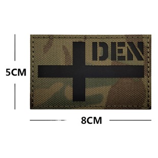 Nordic Finland Denmark Sweden Infrared Reflective IR Night Identification Chapter Laser Cut Reflective Velcro Morale Chapter