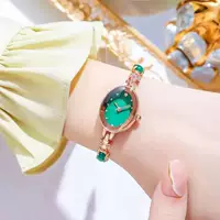 Новые элегантные доступные роскошные модные модные простые часы-браслет из изумрудного голубиного яйца-68727 из чистого золота, стандартное золото