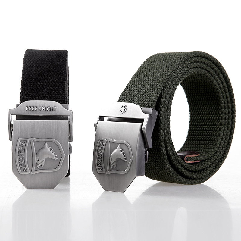 男士户外上山鹰头腰带男帆布耐磨腰带