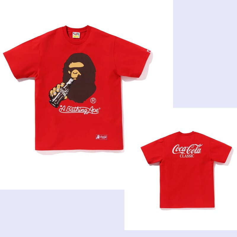 日系潮牌bape半袖寝猿迷彩猿人頭プリント夏tシャツカップルカジュアルスポーツ半袖ショートT|undefined