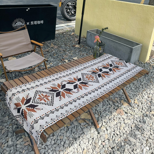 Camping blanket table runner tablecloth woven jacquard blanket polyester cotton recycled blanket sofa blanket woven bohemian table runner