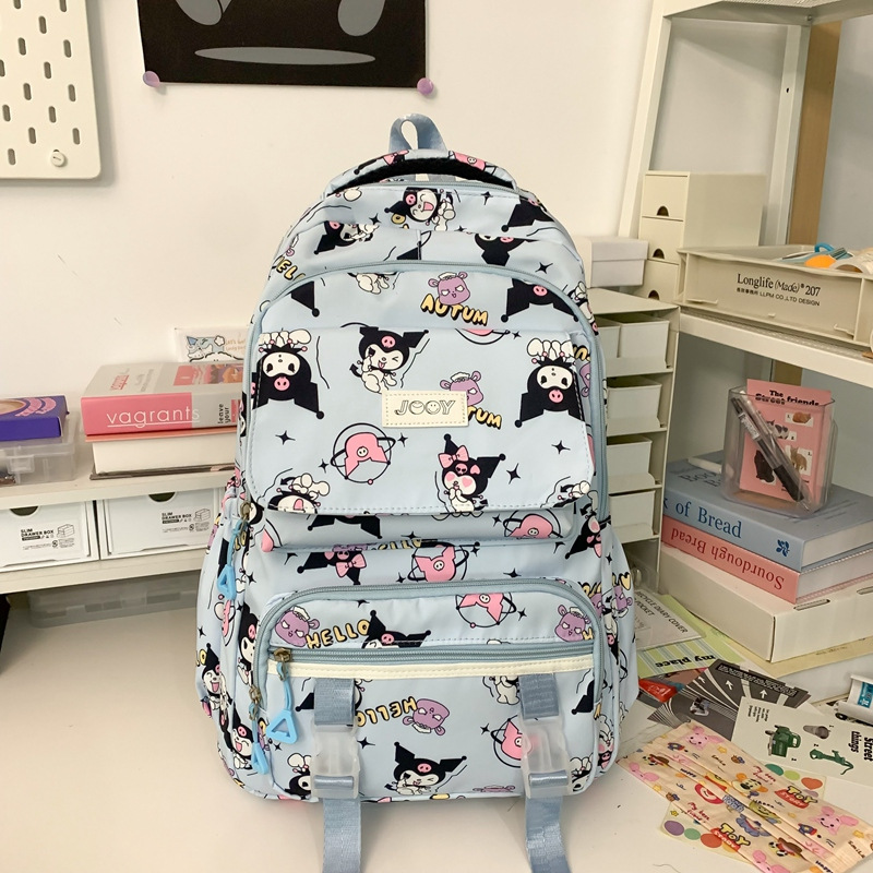 Mochila de estudiantes de moda transfronteriza de gran capacidad, mochila de estudiantes de secundaria y secundaria, nueva mochila de hombro Kulomi