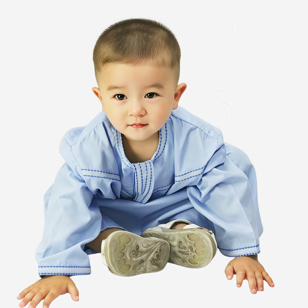 Cross-border hot-selling washed fleece crew neck boys' robe, soft and skin-friendly, loose-fitting solid color casual wear, available for wholesale.