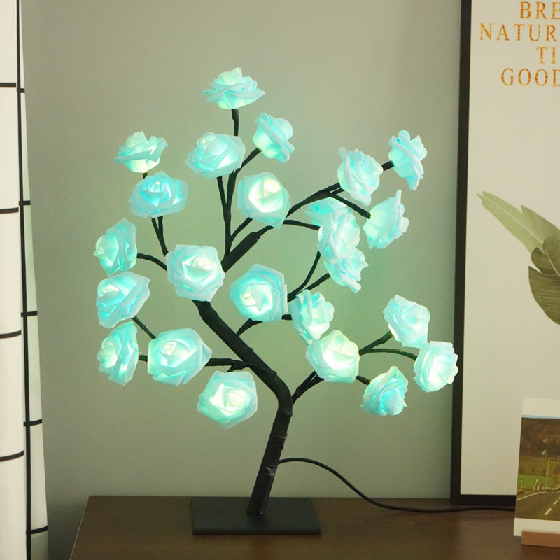 クロスボーダー LED ローズツリーライト桜ライトクリスマスライトローズライト装飾ライトバレンタインデーギフトナイトライト|undefined