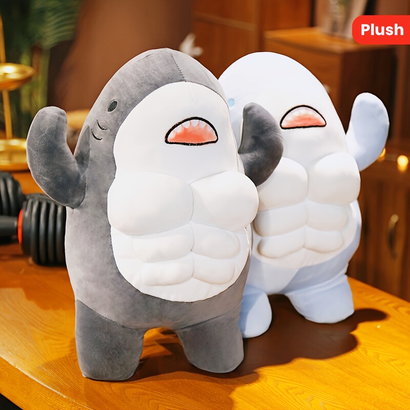 Cross-Border Popular Shark Muscular Man Doll Cute Boyfriend Shark Pillow Plush Toy Fitness Shark Doll Cross-Border Popular Shark Muscular Man Doll Cute Boyfriend Shark Pillow Plush Toy Fitness Shark Doll