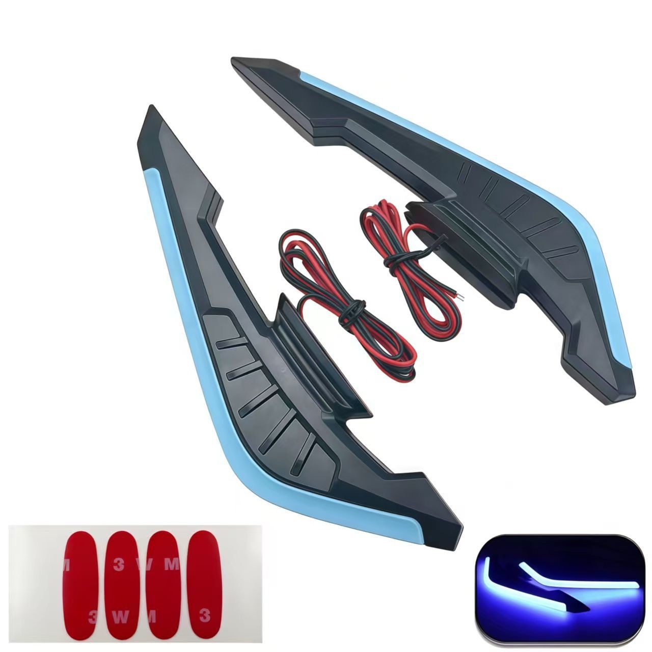 Motorcycle Scooter Modification Parts Led Lights Body Decoration Stickers Wind Wings Wind Blades Anti-Scratch Claw-Shaped Side Wind Blades