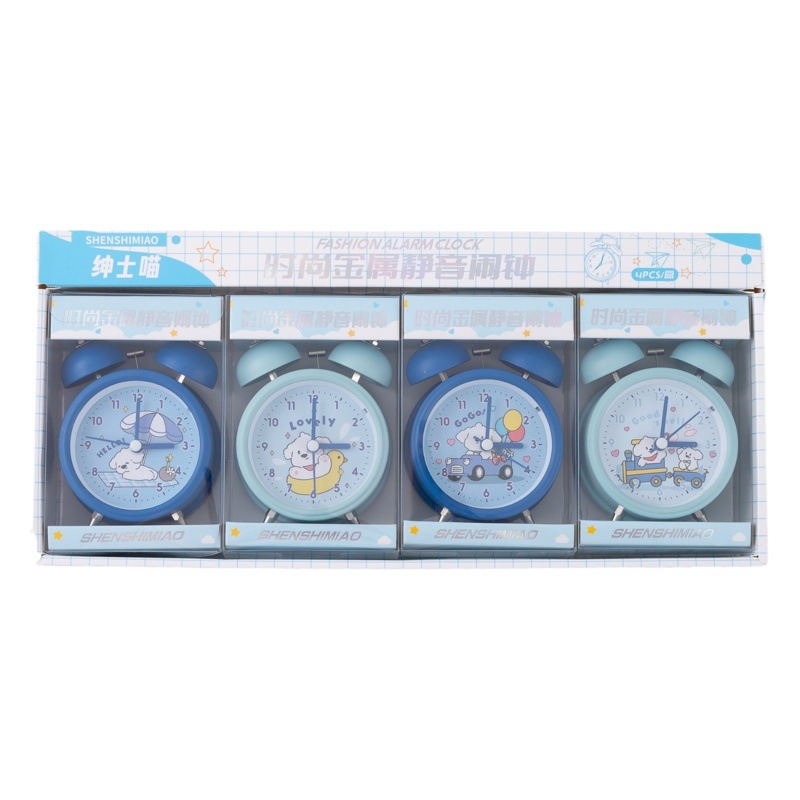 Tarjeta Barakatong Reloj despertador de timbre Dormitorio Luz de noche Reloj despertador pequeño Número lindo Reloj de sala de estar para niños