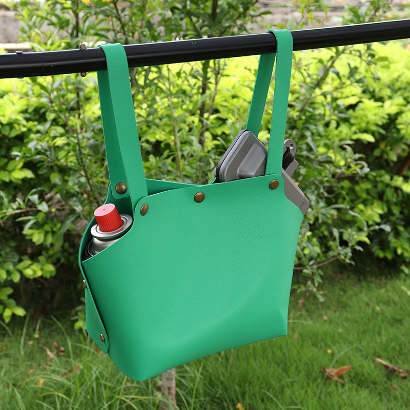 In-stock baby stroller hanging bag, outdoor baby stroller storage bag, PU leather bottle and diaper organizer