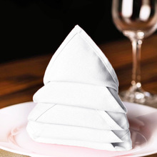 100%涤纶餐巾餐厅杯布折花西餐厅酒店口布餐巾布不起球不退色