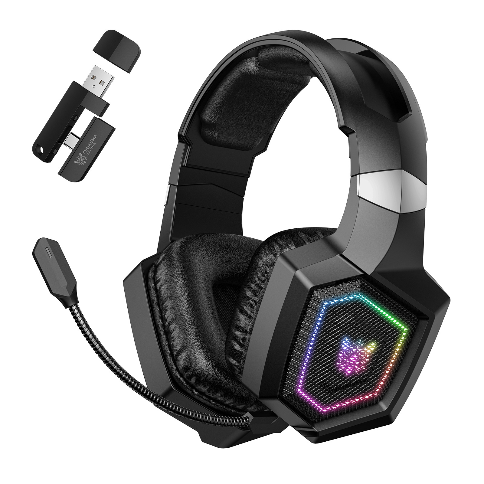 Audífonos Gamer de Diadema GT806 Inalámbricos con Reducción de Ruido y Micrófono para Videojuegos image 6