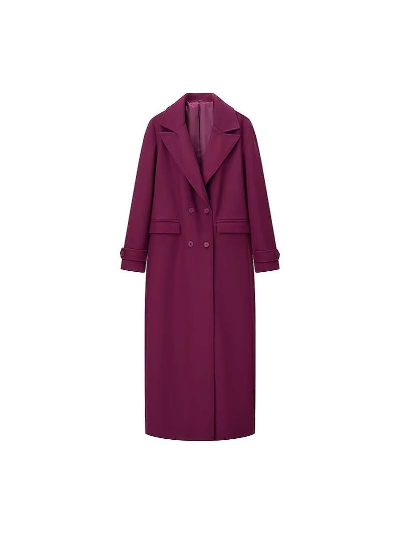 Cross-border women's clothing 2024 autumn and winter new European and American fashion casual plus size loose long woolen coat jacket women