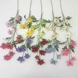 5头冰美人铁线莲婚庆仿真花 高枝线条花 婚礼礼堂花排装饰道具花