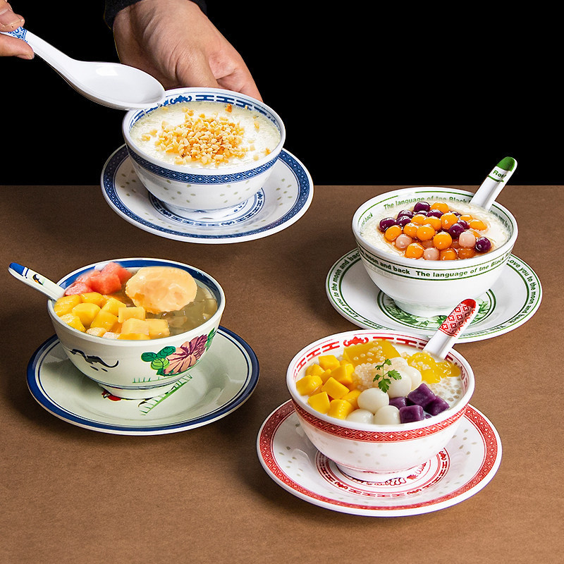 Internet-Famous Melamine Dessert Bowls, Cantonese-Style Sweet Soup Bowls, Double-Skin Milk Bowls, Ginger Milk Bowls, Taro Ball and Mung Bean Soup Bowls, Ice Dessert Bowls Internet-Famous Melamine Dessert Bowls, Cantonese-Style Sweet Soup Bowls, Double-Skin Milk Bowls, Ginger Milk Bowls, Taro Ball and Mung Bean Soup Bowls, Ice Dessert Bowls