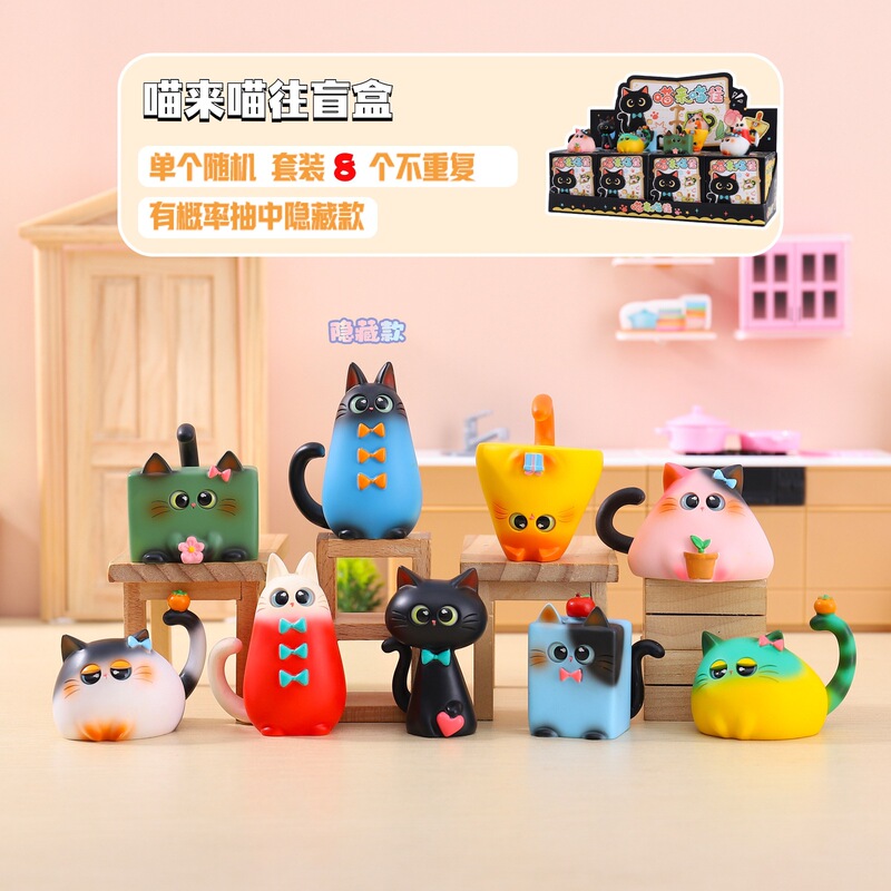 New Meow Meow Blind Box Cartoon Desktop Ornaments Creative Trendy Toys Holiday Gifts Blind Box Wholesale New Meow Meow Blind Box Cartoon Desktop Ornaments Creative Trendy Toys Holiday Gifts Blind Box Wholesale