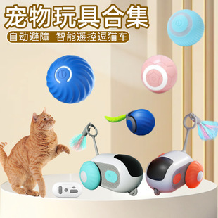 Pet gravity intelligent running car remote control electric cat toy self-Hi relieving stuffy little mouse funny cat stick cat toy
