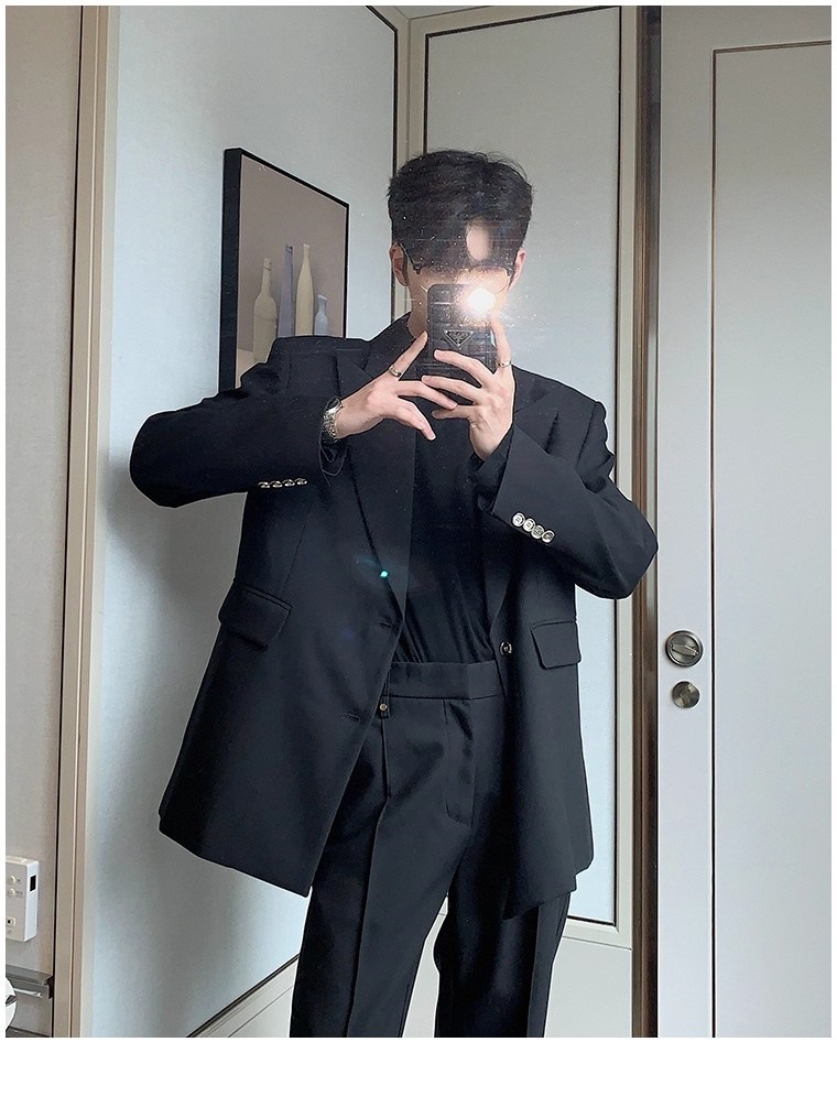 1 American Style Autumn Winter Mature Casual Blazer For Men 2025 New Trendy Brand High-end Loose Versatile Jacket_viptrois.com