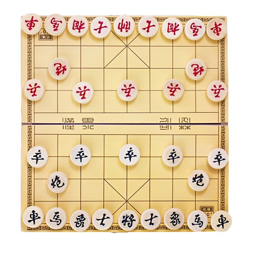 Large Wooden Chinese Chess Set with Board for Kids, High-Grade Solid Wood Pieces, Portable & Foldable Design—Wholesale for Children