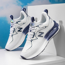 哇噢轻便新百伦透气正品情侣休闲新款官方2025夏季男鞋防滑网面运