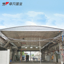 廣州定制裝卸貨電動推拉蓬籃球場移動伸縮雨棚屋頂電動懸空帳篷