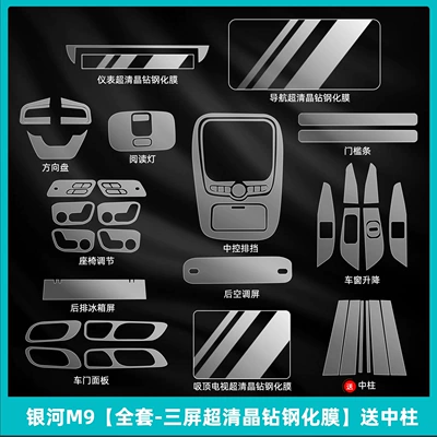 Knob Film Interior Protection Instrument – Car interior film - galaxy-m9-full-set-three-screen-ultra-clear-crystal-diamond-tempered-film-comes-with-center-pillar