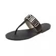 2025 Fashion Sandals Flat Heel Sandals Women's Outwear Summer Metal Internet Popular plus size Women's Shoes Letter All-match British Style