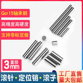 轴承钢滚针 直径3mm圆柱滚子3x4 6 10 14 18 20 圆柱销定位销销钉
