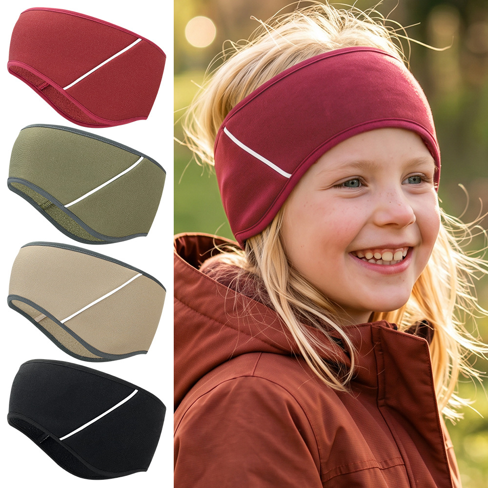 Guanyu children's ear protection headband, warm earmuffs, reflective ear covers, windproof ear wraps for girls, forehead protection sports headband for boys
