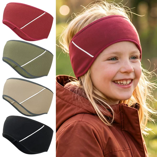 Guanyu children's ear protection headband, warm earmuffs, reflective ear covers, windproof ear wraps for girls, forehead protection sports headband for boys