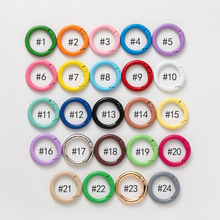 彩色合金烤漆弹簧扣圆形弹簧圈圆环扣耳机钥匙扣环圈diy饰品配件