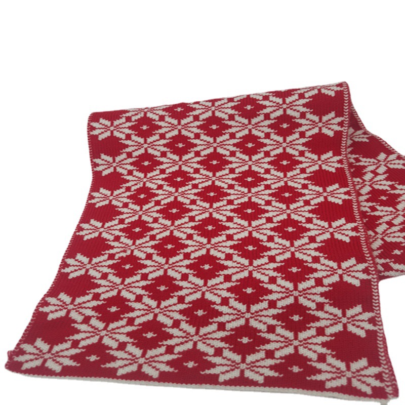 Nueva lana pequeña bufanda de juguete Jacquard bufanda tejida decorativa bufanda de lana de Navidad Día Fuente cabeza fabricante