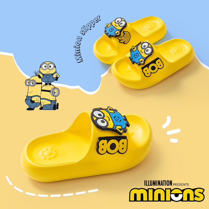 Authentic Minion Kidsren's Slippers Baby Indoor and Outdoor Non-Slip Soft Bottom Home Slippers Cartoon Cute Slippers Authentic Minion Kidsren's Slippers Baby Indoor and Outdoor Non-Slip Soft Bottom Home Slippers Cartoon Cute Slippers