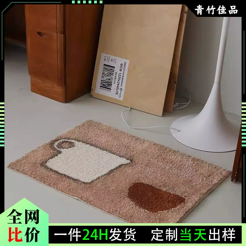Мягкий коврик для дома с тафтингом, прикроватный коврик для спальни, нескользящий влаговпитывающий коврик для ванной комнаты, имитация кашемира, напольный коврик для дома, придверный коврик для ванной комнаты