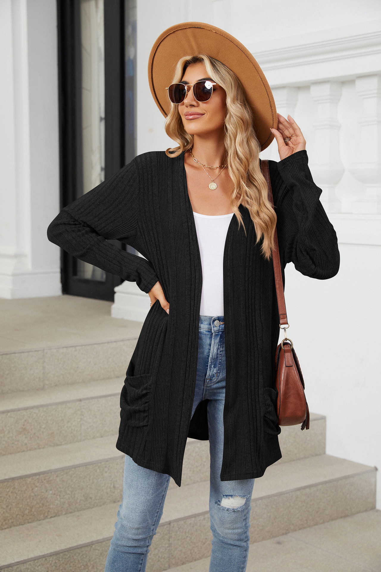490g Weight Long Sleeve Sleeve Length Placket Placket Type Regular Sleeve Sleeve Type Nylon, Spandex, Polyester Fabric Type Long Top Length Cardigan Tops Type Holiday, Daily Occasion Collarless Neckline Regular Fit Fit Type Solid Color Pattern Winter, Autumn Season Women's Gender Casual, Elegant Style Wholesale Women's Casual Elegant Solid Color Long Sleeve Sweaters & Cardigans 51