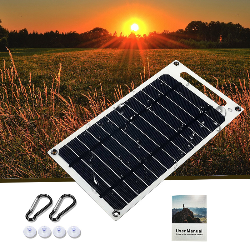 跨境专供6W6V柔性太阳能板单晶充电板 户外便捷移动手机电池充电