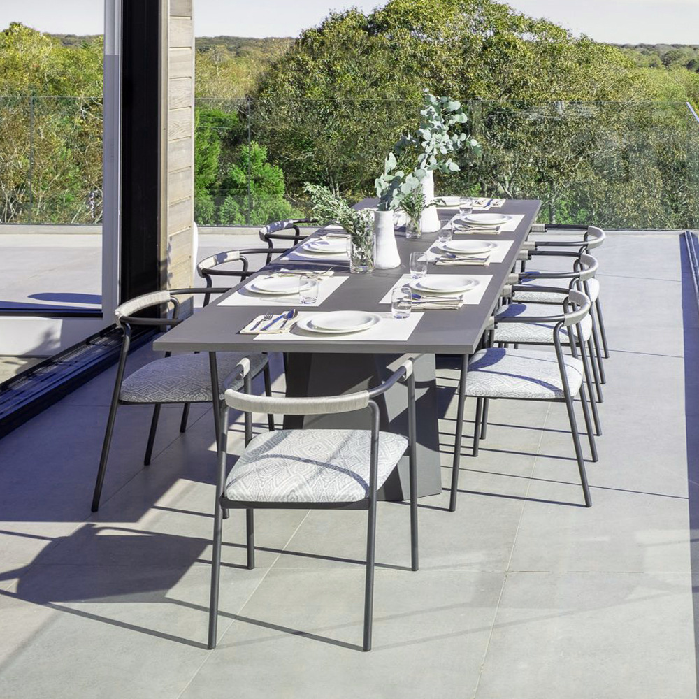 Mesa al aire libre y silla combinada patio balcón protector solar muebles impermeables al aire libre silla de caña silla de caña ocio jardín al aire libre image 17