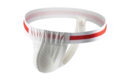 Men's sexy single-drawer pouch grid dark pattern U-shaped stretch briefs