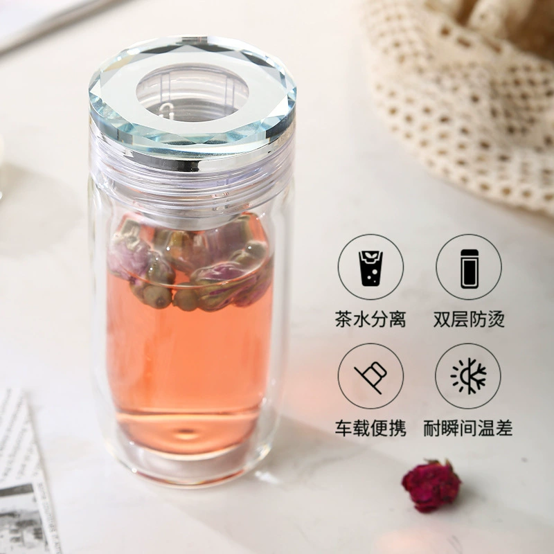 Glass transparent tea cup, increased thickness