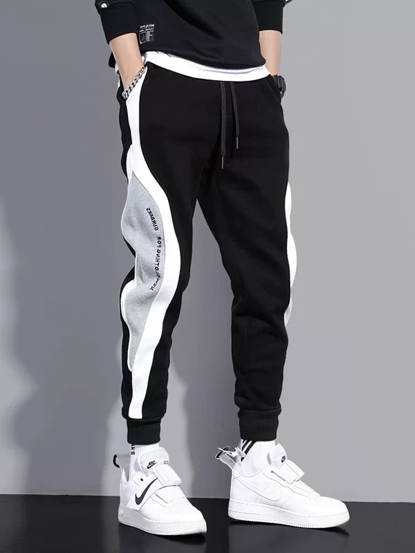 Мужские демисезонные флисовые trendy штаны для отдыха, плюс размер