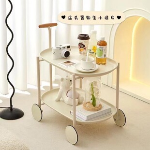 Nordic Creative Moon Sofa Small Cart Side Table Sofa Side Table Movable Small Coffee Table Simple Ins Storage Rack