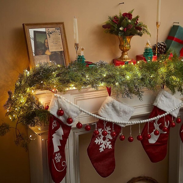 Cross -border Christmas PE Leaf Crystal Christmas Teng Simulation…