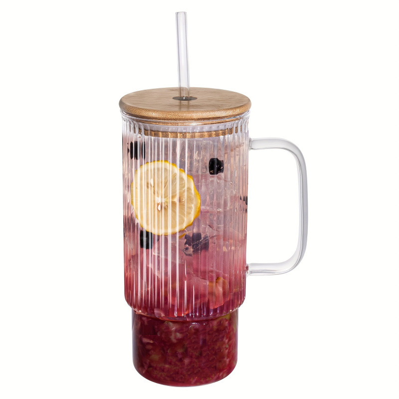 U 46031 Taza de vidrio de doble bebida Taza de paja de vidrio de doble bebida Aliexpress transfronteriza