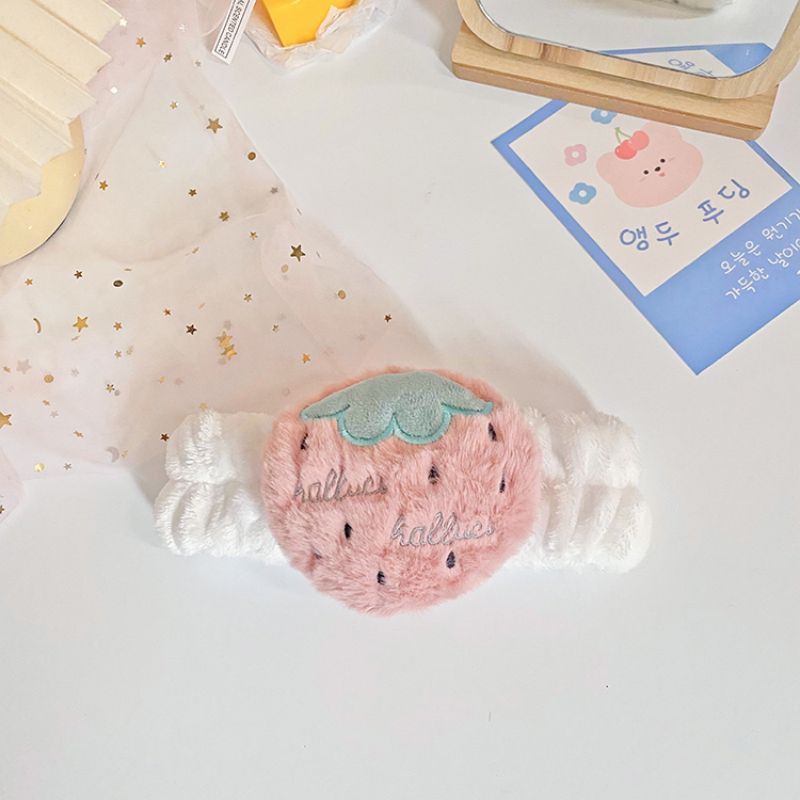 Corea del Sur ins Internet celebridad dibujos animados banda de pelo de felpa conejo oso lindo Super lindo pelo banda chica lavado de cara belleza accesorios para el cabello