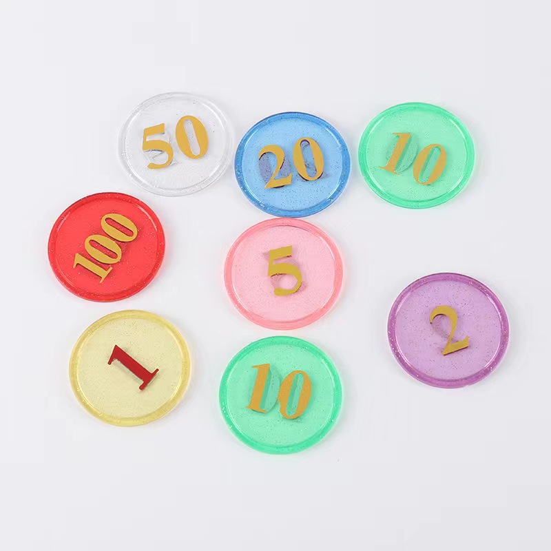 ABS fichas de color fichas de ajedrez y sala de cartas jugando fichas de Mahjong fichas de póquer fichas de oro de plástico