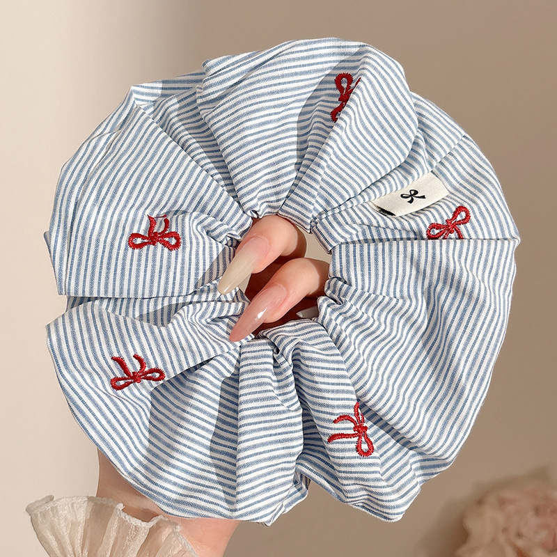 Encaje retro francés, diadema de intestino grueso, mujer 2025, nuevo estilo, cuerda para el cabello, banda de goma, lazo, dulce cuerda para el cabello, accesorios para el cabello