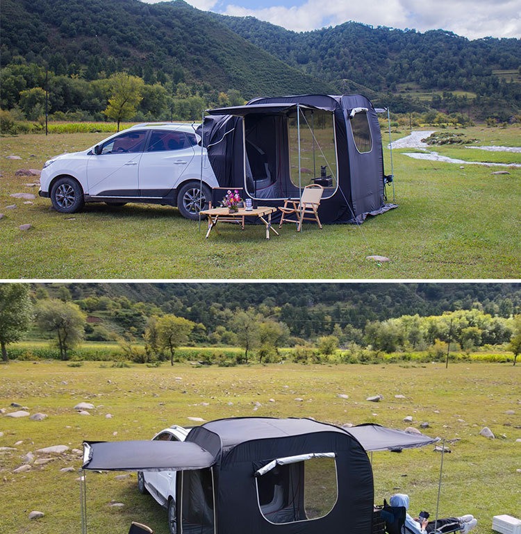 Car Rear Tent, Multi-Functional Car Sunshade, Camping Quick-Open Canopy, Side Tent, Car Side Extension Tent, Quick-Open Tent