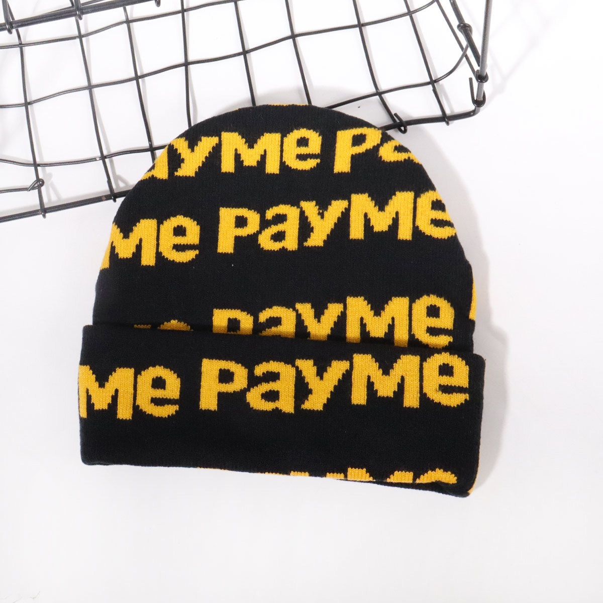 Unisex Letter double-sided flanged knitted hat trend fashion autumn and winter outdoor sports cold protection and warmth_voghion.com